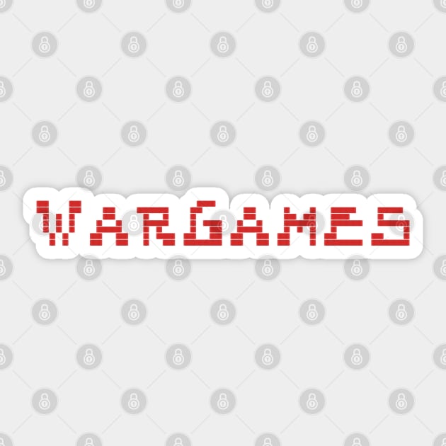 Wargames movie Title Sticker by AO01